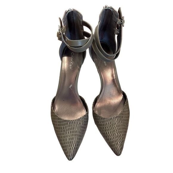 Calvin Klein Gayle Kid Skin Heels in Black- Size 8.5 - Picture 1 of 7